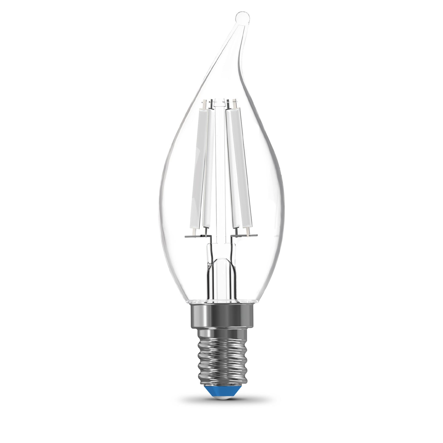 60W Replacement BA10 White Filament Daylight Candelabra E12 Base Dimmable LED Light Bulb (3-Pack)