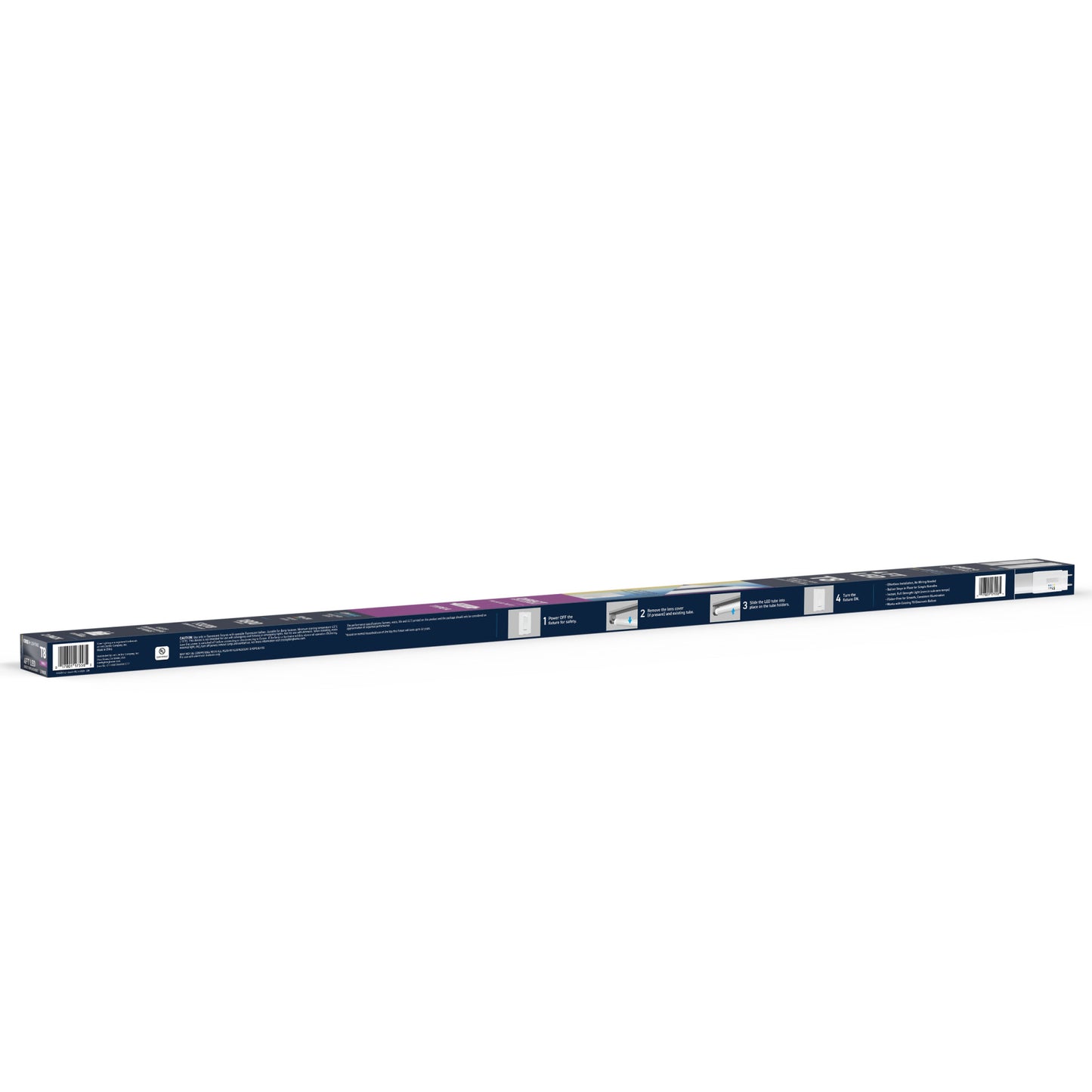18W 4ft T8 Switchable White G13 Base Non-Dimmable LED Linear Light Tube (2-Pack)