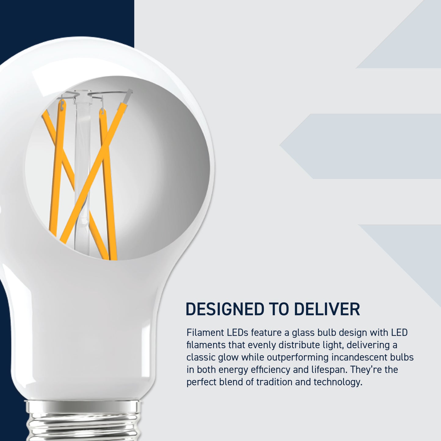 60W Replacement A19 Bright White Medium E26 Base Dimmable LED Light Bulb (4-Pack)