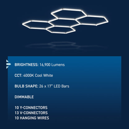 5 Grid Modular Hexagon LED Utility Lights