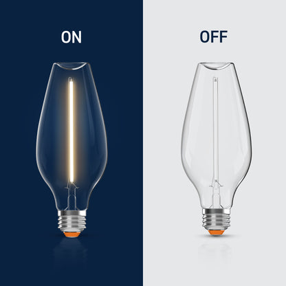 60W Replacement Bottle White Filament Soft White Medium E26 Base Dimmable LED Light Bulb