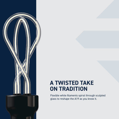 60W Replacement Twist White Filament Soft White Medium E26 Base Dimmable LED Light Bulb