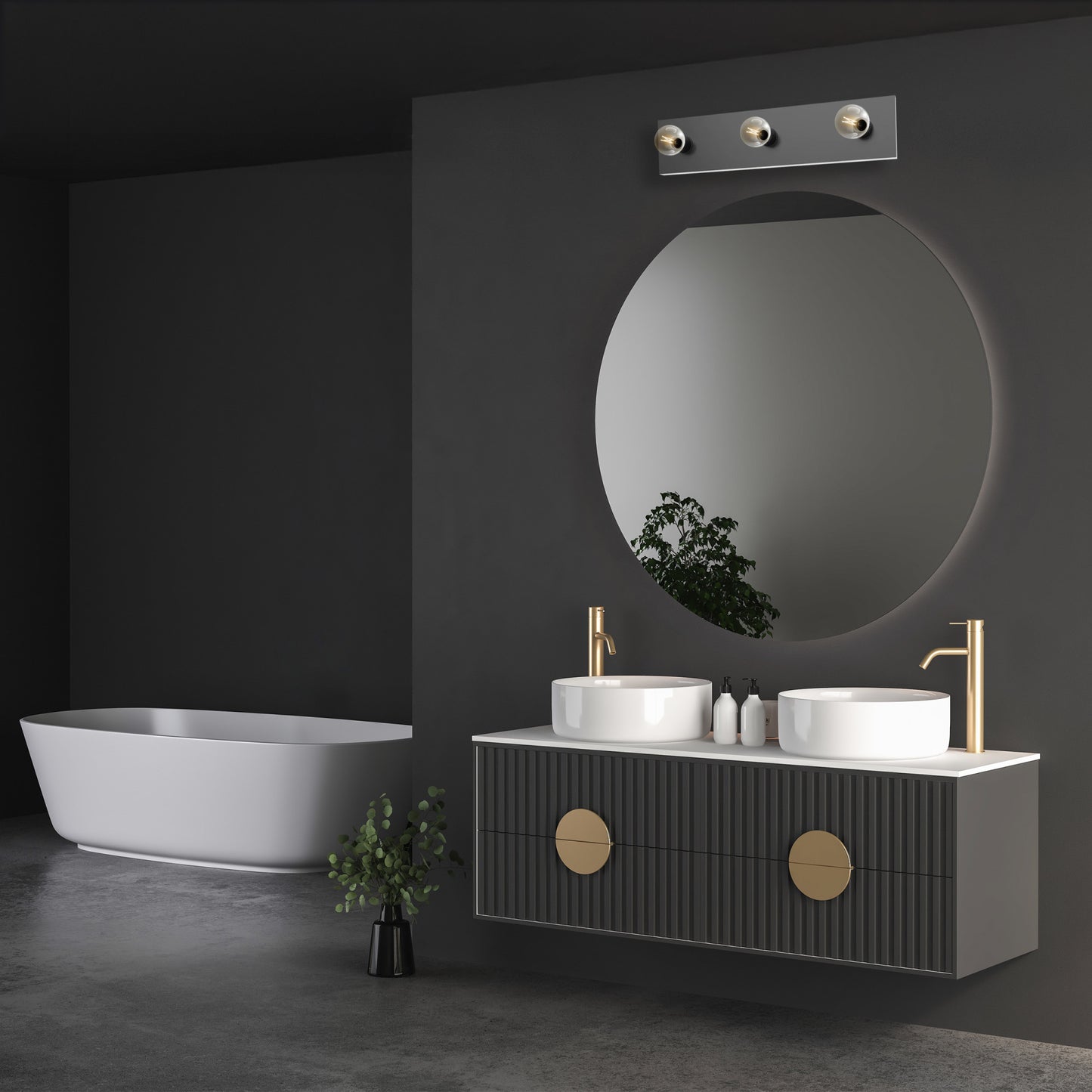 60W Replacement G25 White Filament Switchable White Medium E26 Base Dimmable LED Light Bulb (2-Pack)