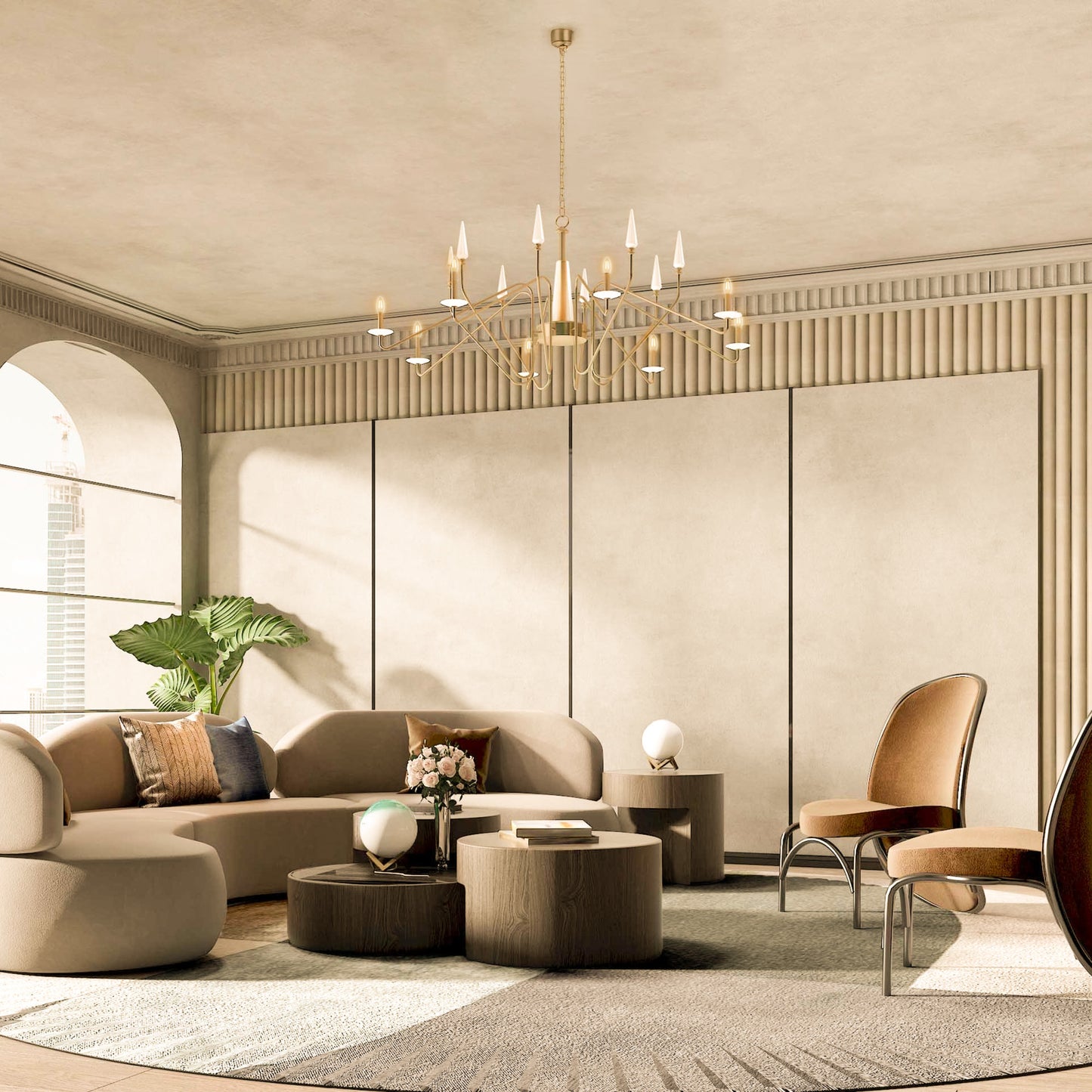 40W Replacement B10 White Filament Soft White Candelabra E12 Base Dimmable LED Light Bulb (3-Pack)