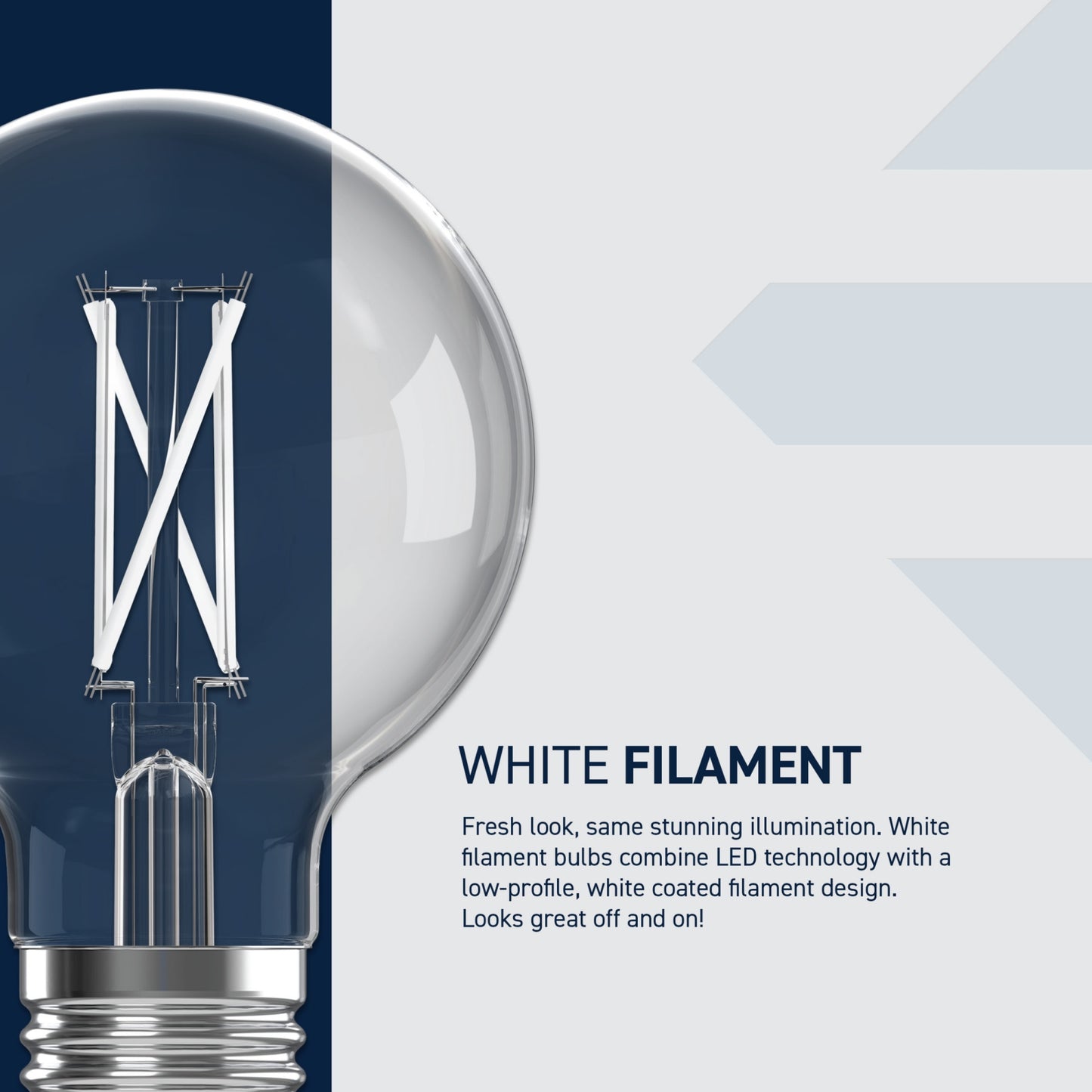 60W Replacement G25 White Filament Switchable White Medium E26 Base Dimmable LED Light Bulb (2-Pack)