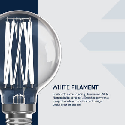 100W Replacement G25 Super Bright White Filament Switchable White Medium E26 Base Dimmable LED Light Bulb (2-Pack)