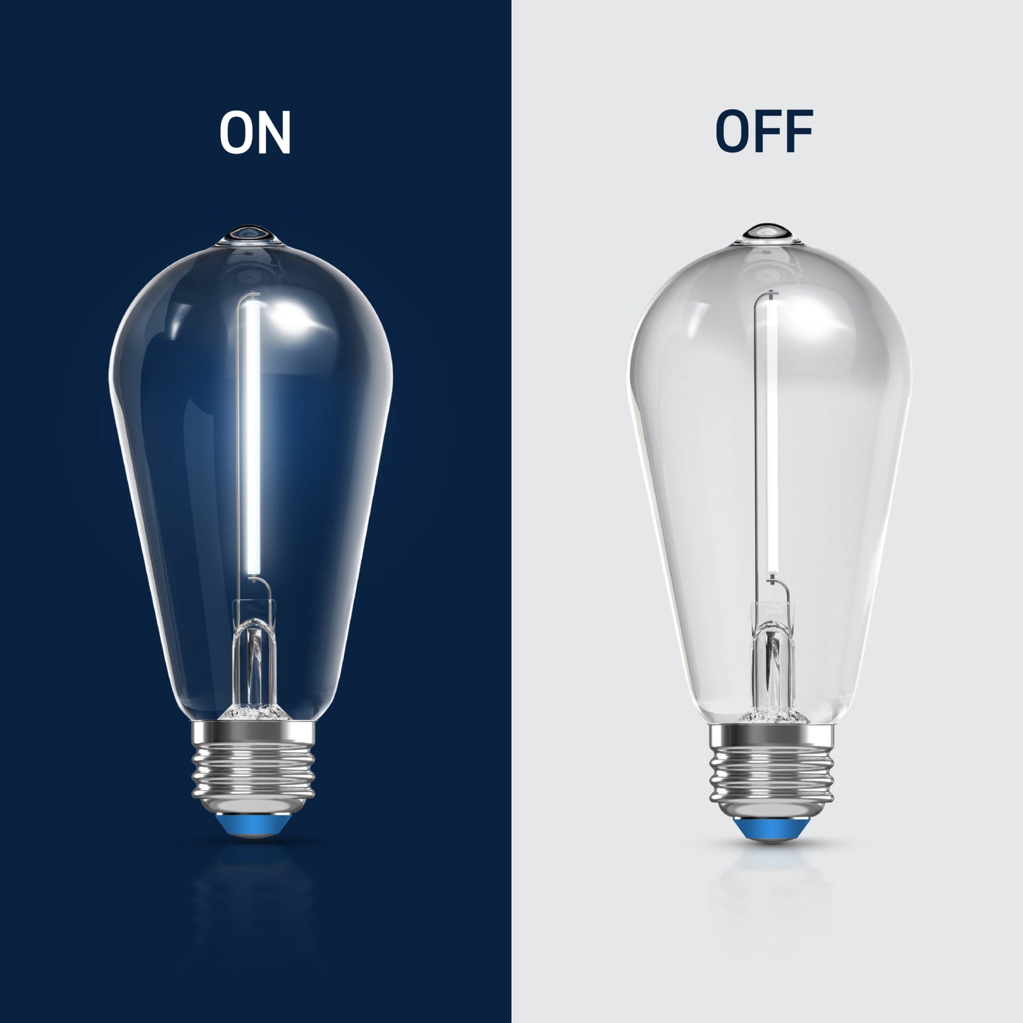 60W Replacement ST19 White Filament Daylight Medium E26 Base Dimmable LED Light Bulb (2-Pack)