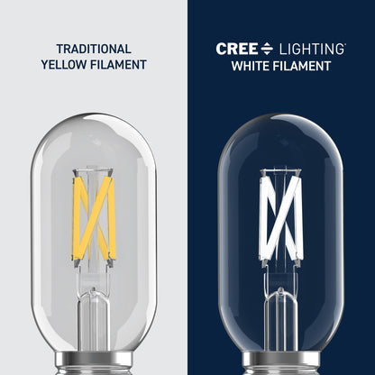 60W Replacement T14 White Filament Switchable White Medium E26 Base Dimmable LED Light Bulb (2-Pack)