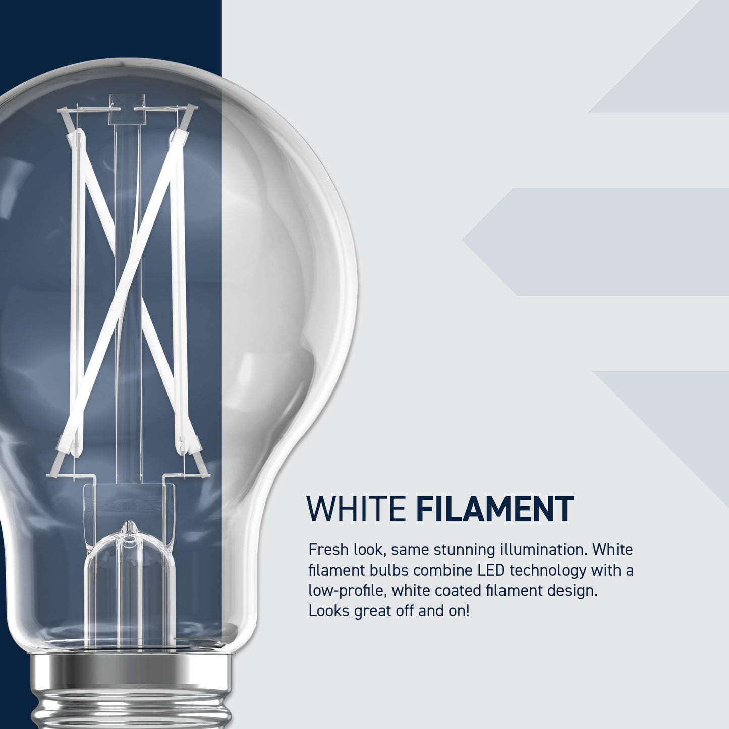 60W Replacement A19 White Filament Switchable White Medium E26 Base Dimmable LED Light Bulb (4-Pack)