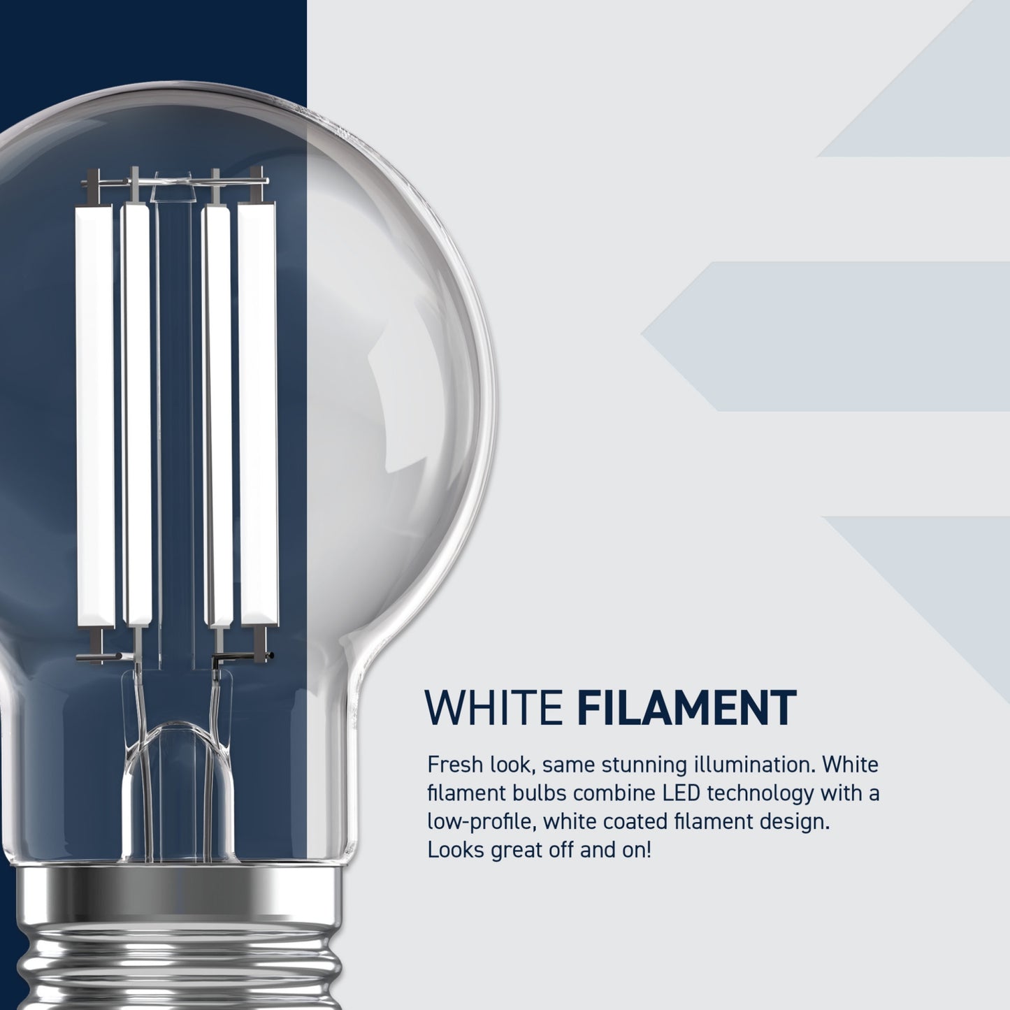 60W Replacement G16.5 White Filament Switchable White Medium E26 Base Dimmable LED Light Bulb (3-Pack)