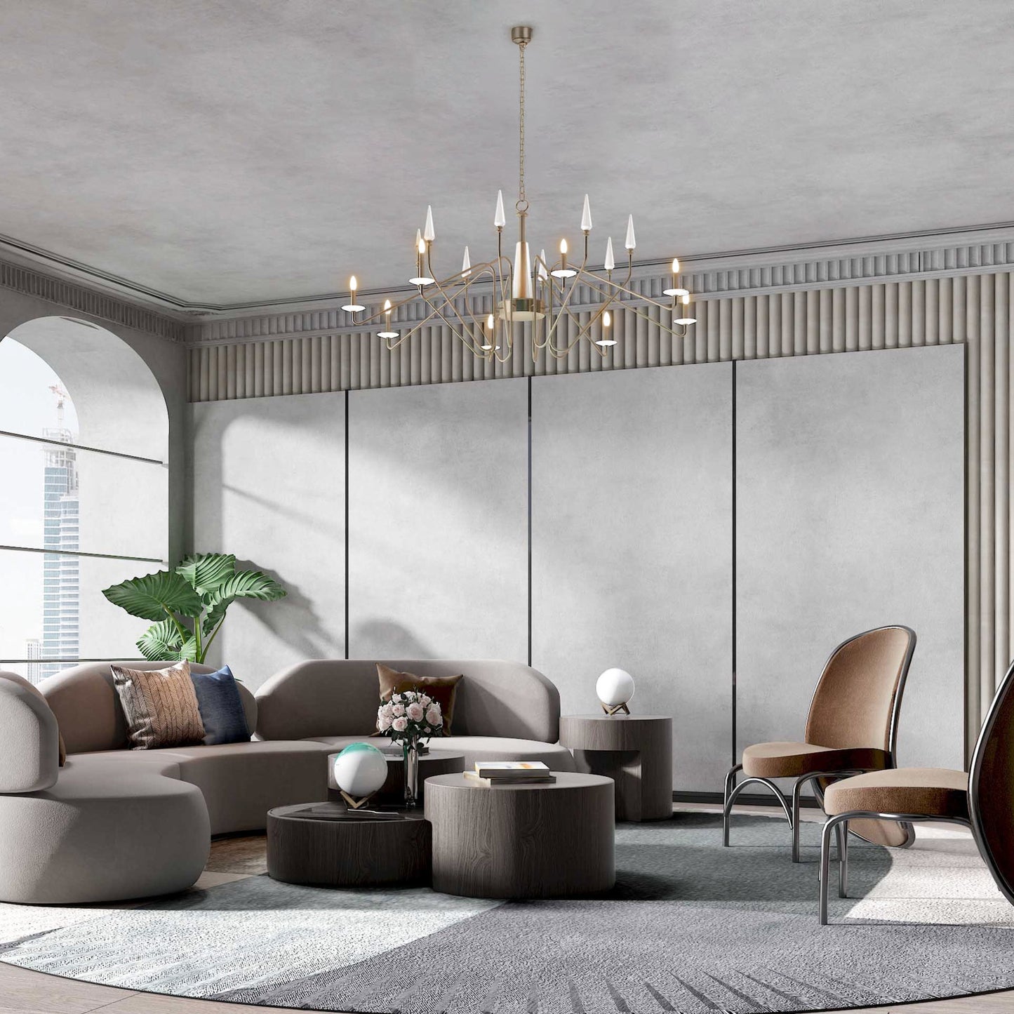 60W Replacement B10 Bright White Candelabra E12 Base Dimmable LED Light Bulb (3-Pack)