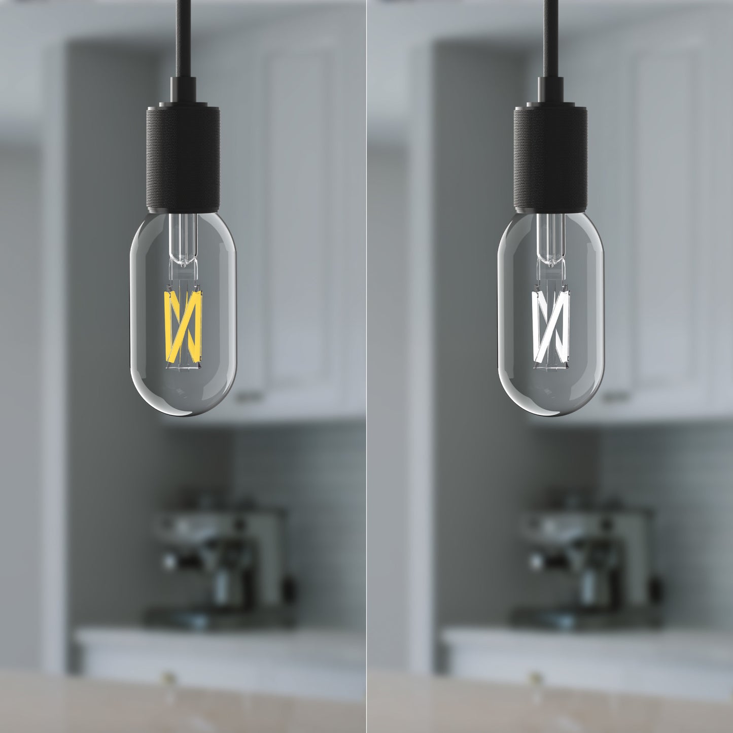 60W Replacement T14 White Filament Switchable White Medium E26 Base Dimmable LED Light Bulb (2-Pack)