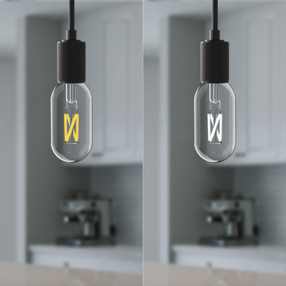 60W Replacement T14 White Filament Switchable White Medium E26 Base Dimmable LED Light Bulb (2-Pack)