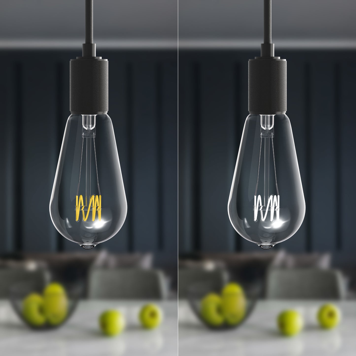 60W Replacement ST19 White Filament Daylight Medium E26 Base Dimmable LED Light Bulb (2-Pack)