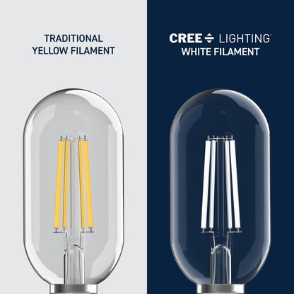 60W Replacement T18 White Filament Soft White Medium E26 Base Dimmable LED Light Bulb (2-Pack)