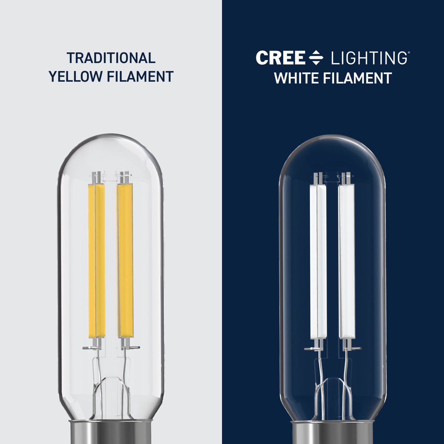 60W Replacement T8 White Filament Daylight Candelabra E12 Base Dimmable LED Light Bulb (2-Pack)