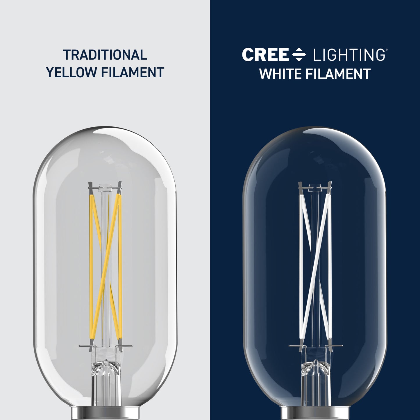 60W Replacement T18 White Filament Switchable White Medium E26 Base Dimmable LED Light Bulb (2-Pack)