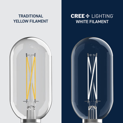 60W Replacement T18 White Filament Switchable White Medium E26 Base Dimmable LED Light Bulb (2-Pack)