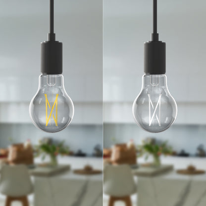 60W Replacement A19 White Filament Switchable White Medium E26 Base Dimmable LED Light Bulb (4-Pack)