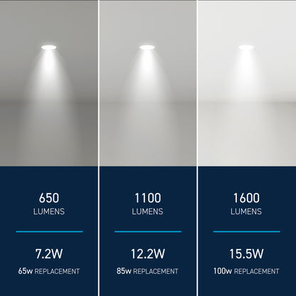 65/85/100W Replacement BR30 Adjustable Brightness 5 Shades + Switch Mode Medium E26 Base Dimmable LED Light Bulb (2-Pack)