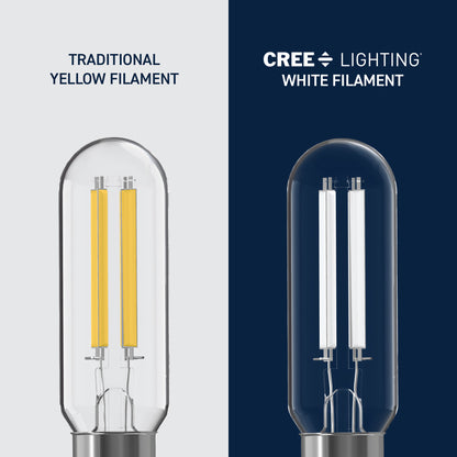 60W Replacement T8 White Filament Daylight Candelabra E12 Base Dimmable LED Light Bulb (2-Pack)