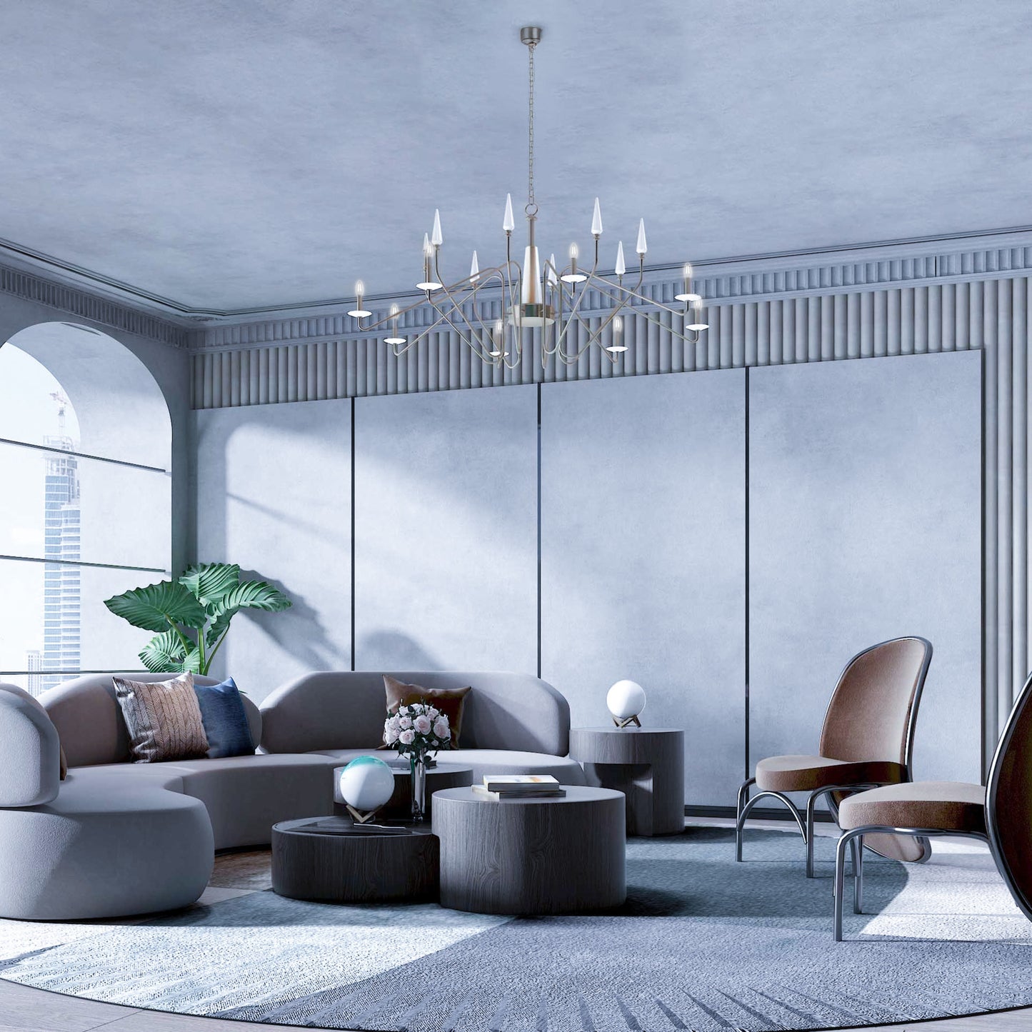 100W Replacement B10 Super Bright White Filament Daylight Candelabra E12 Base Dimmable LED Light Bulb (3-Pack)