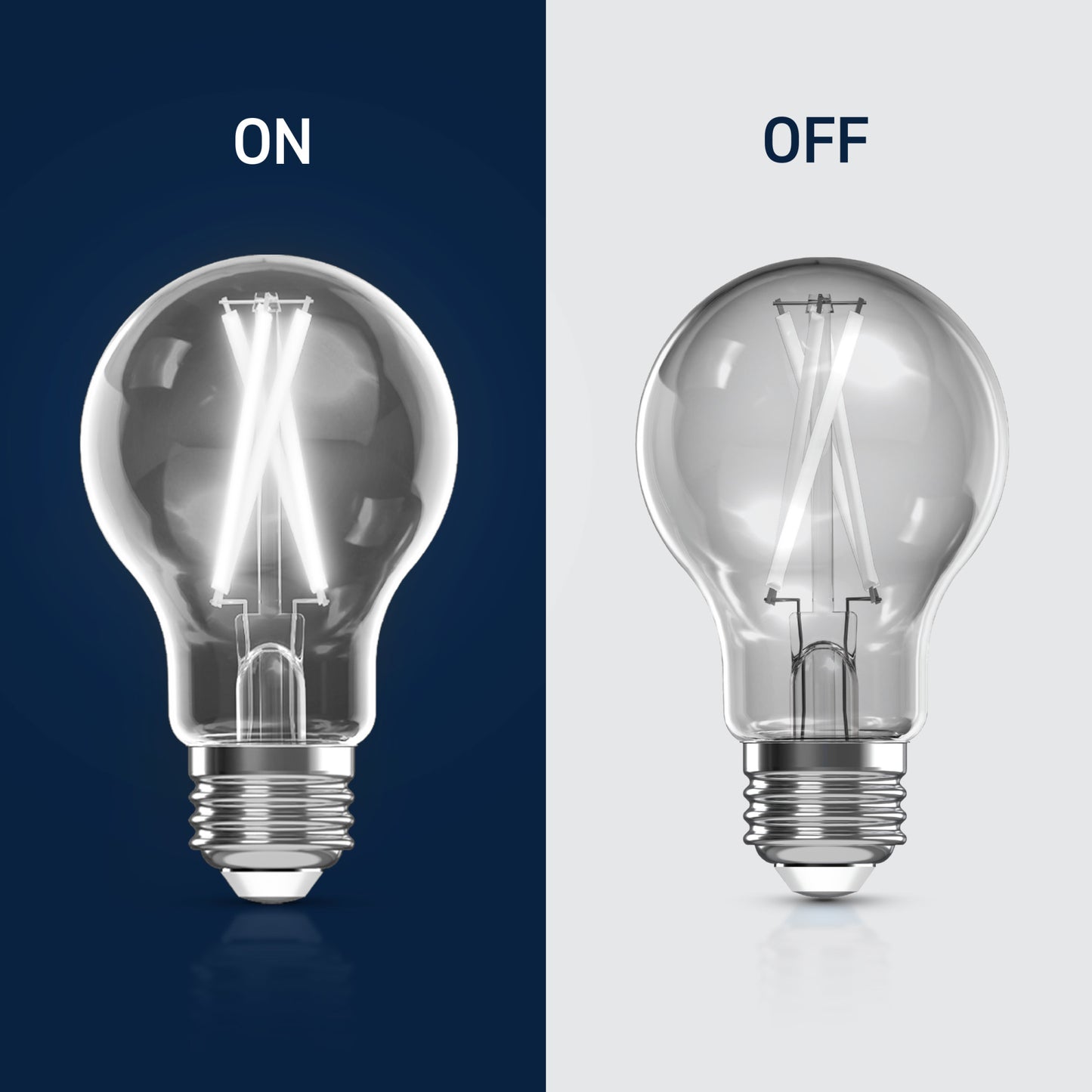 60W Replacement A19 White Filament Bright White Medium E26 Base Dimmable LED Light Bulb (4-Pack)