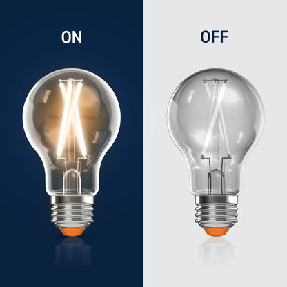 60W Replacement A19 White Filament Soft White Medium E26 Base Dimmable LED Light Bulb (4-Pack)