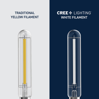 60W Replacement T10 White Filament Soft White Medium E26 Base Dimmable LED Light Bulb (2-Pack)