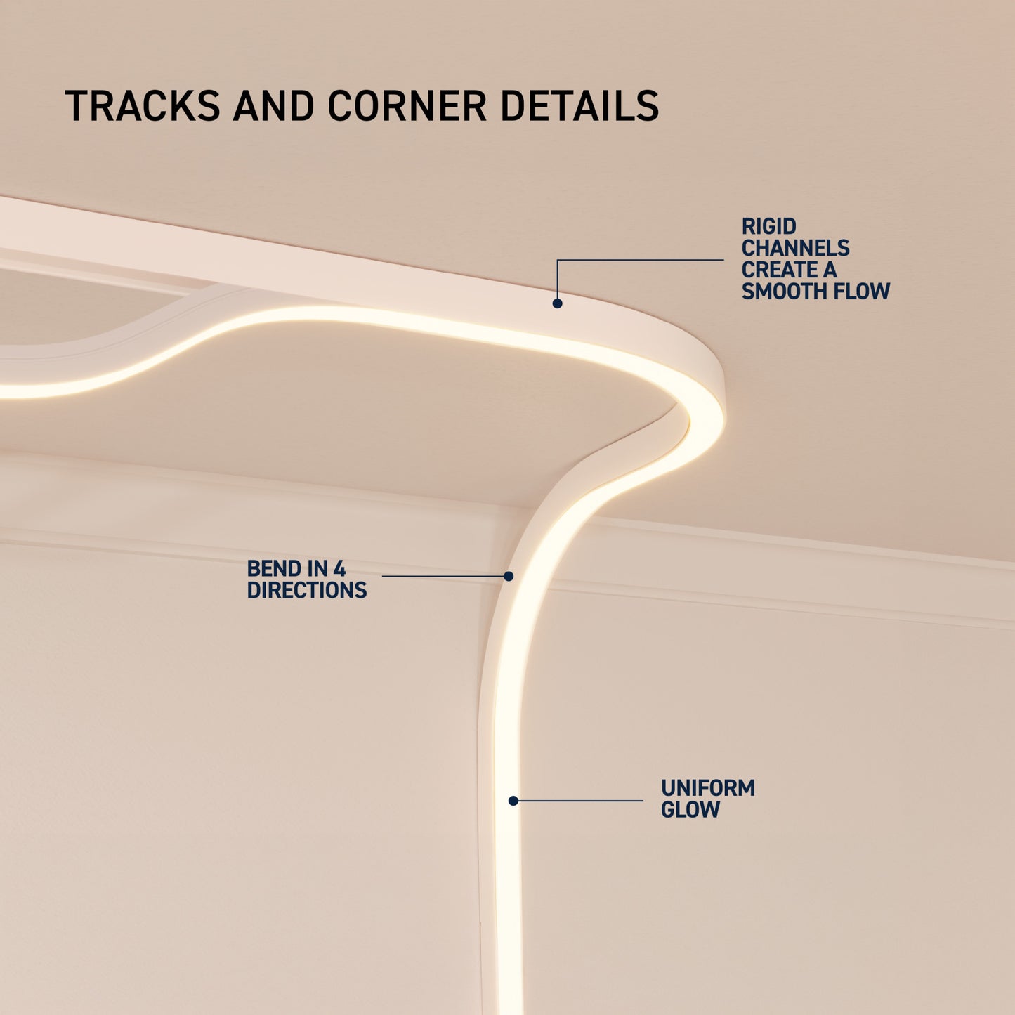 10 ft Neon Flex Area Light with Multi-Directional Channels and Color Changing