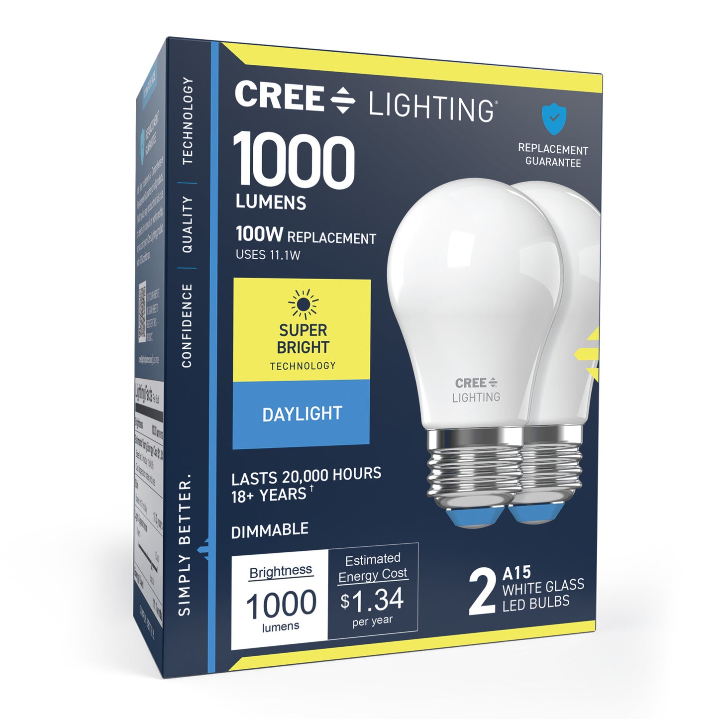 100W Replacement A15 Super Bright Daylight Medium E26 Base Dimmable LED Light Bulb (2-Pack)