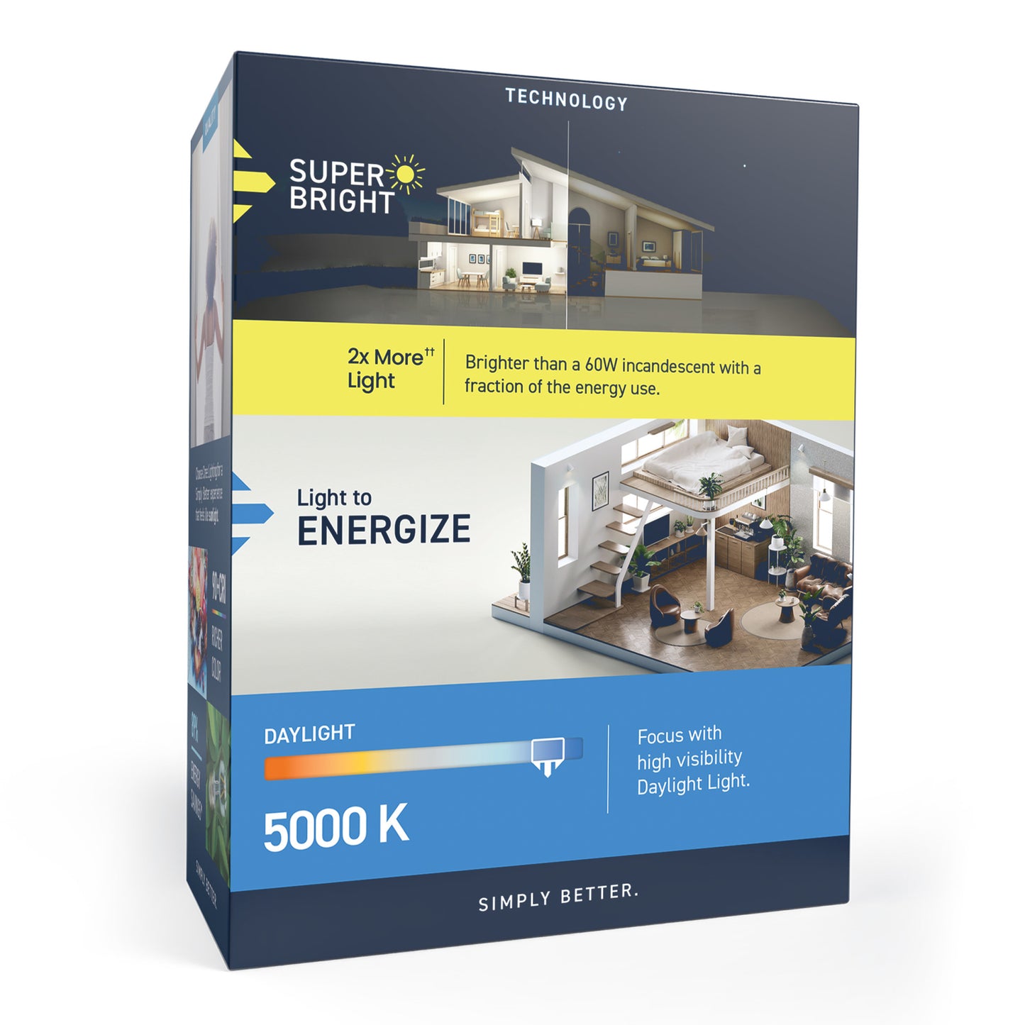 100W Replacement A15 Super Bright Daylight Medium E26 Base Dimmable LED Light Bulb (2-Pack)