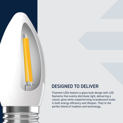 100W Replacement B10 Super Bright Daylight Medium E26 Base Dimmable LED Light Bulb (3-Pack)