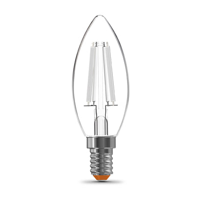 100W Replacement B10 Super Bright White Filament Soft White Candelabra E12 Base Dimmable LED Light Bulb (3-Pack)