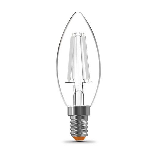 100W Replacement B10 Super Bright White Filament Soft White Candelabra E12 Base Dimmable LED Light Bulb (3-Pack)