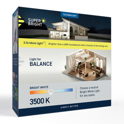 100W Replacement B10 Super Bright White Filament Bright White Candelabra E12 Base Dimmable LED Light Bulb (3-Pack)