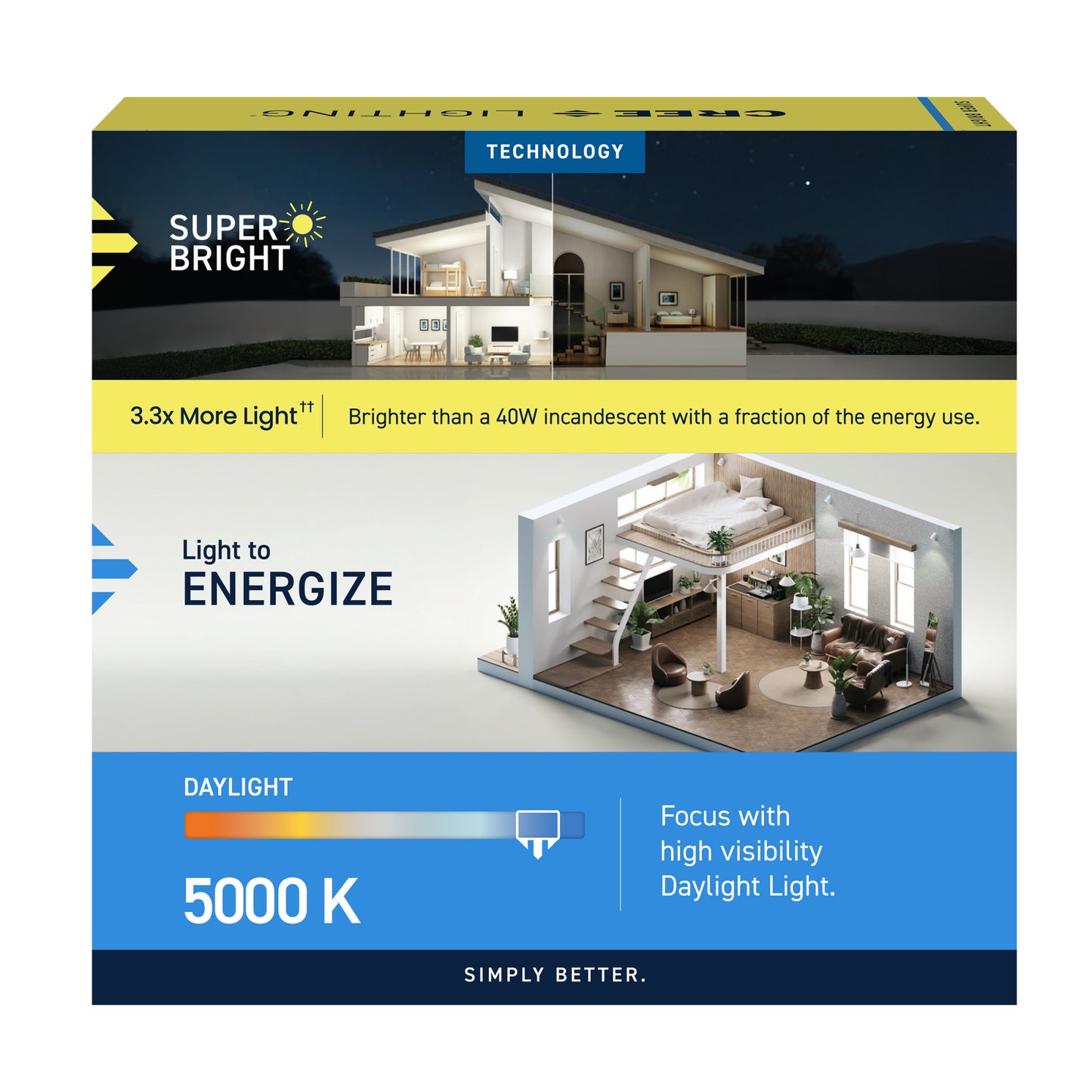 100W Replacement B10 Super Bright White Filament Daylight Candelabra E12 Base Dimmable LED Light Bulb (3-Pack)