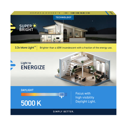 100W Replacement B10 Super Bright White Filament Daylight Candelabra E12 Base Dimmable LED Light Bulb (3-Pack)