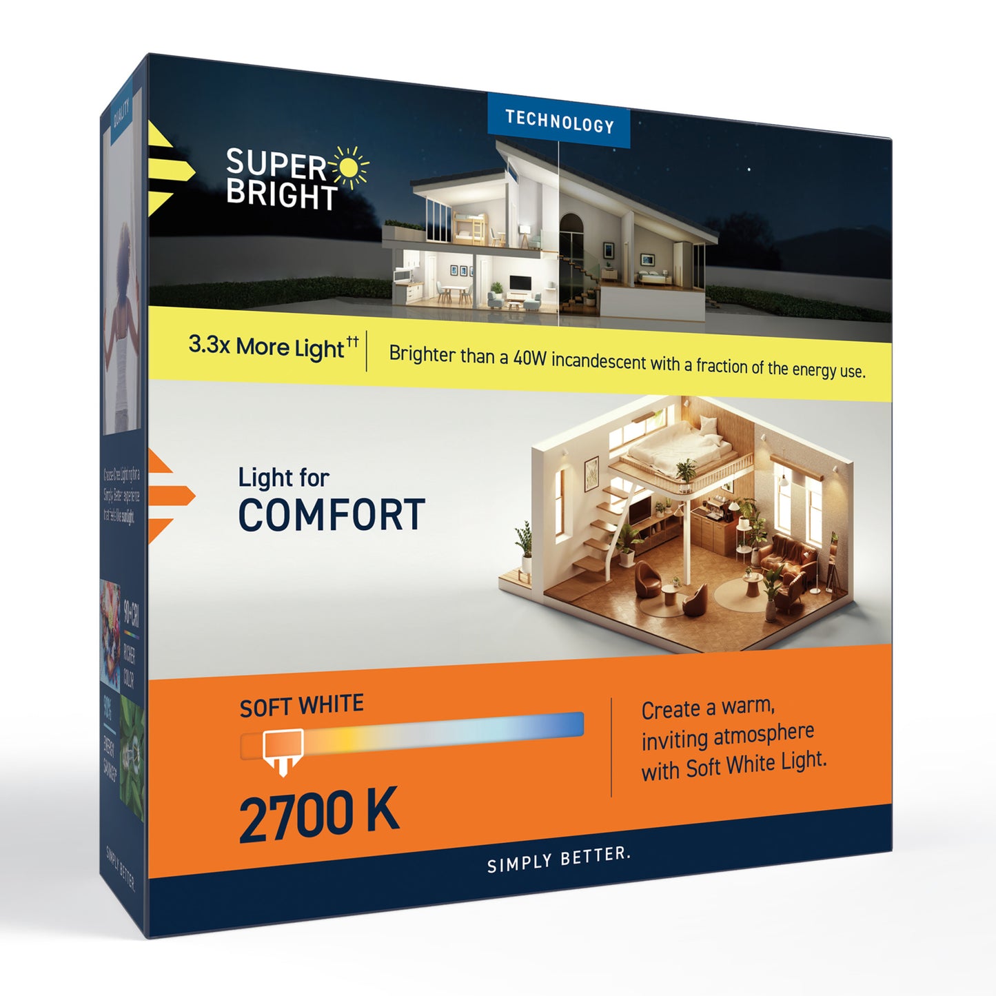 100W Replacement BA10 Super Bright White Filament Soft White Candelabra E12 Base Dimmable LED Light Bulb (3-Pack)