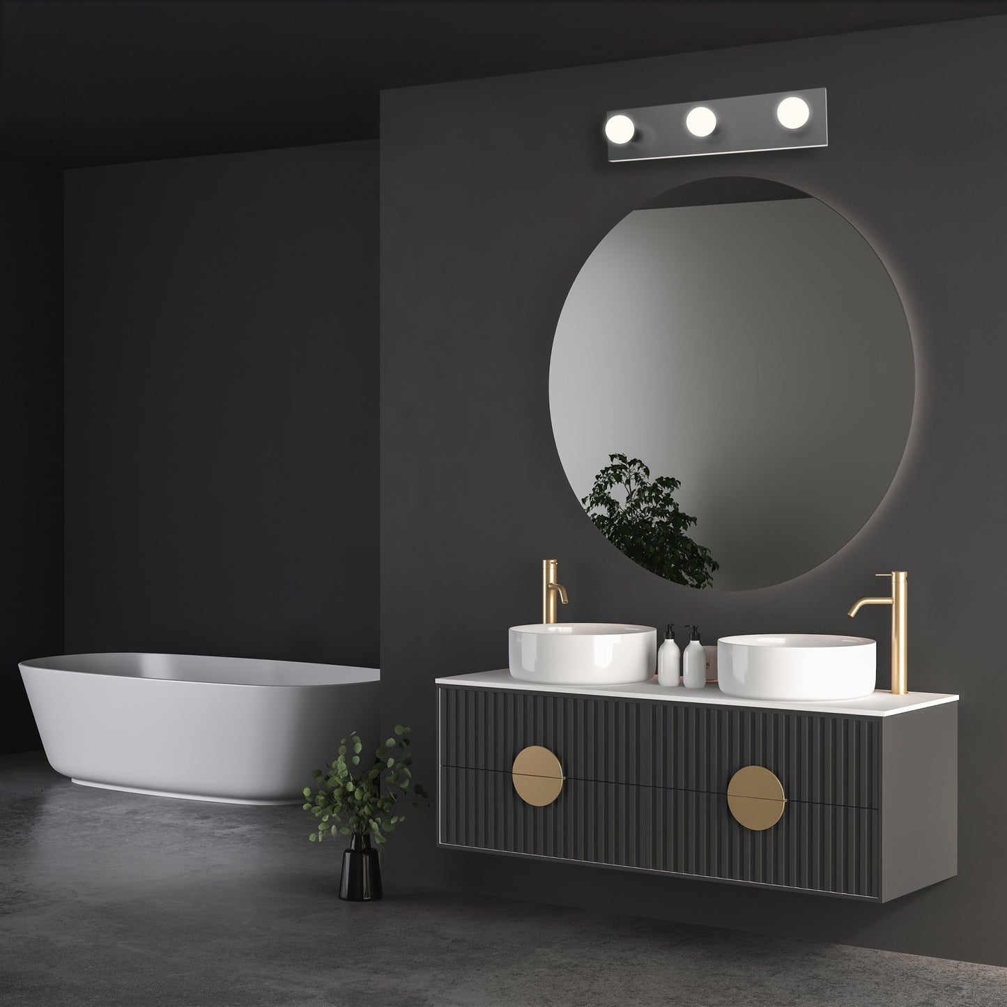 100W Replacement G25 Super Bright Switchable White Medium E26 Base Dimmable LED Light Bulb (2-Pack)