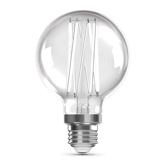 100W Replacement G25 Super Bright White Filament Switchable White Medium E26 Base Dimmable LED Light Bulb (2-Pack)
