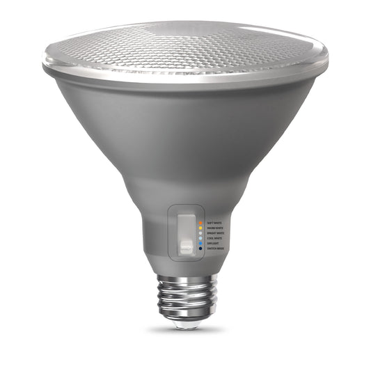 90W Replacement PAR38 Motion Activated Switchable White Medium E26 Base Non-Dimmable LED Light Bulb