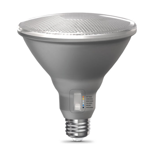 90W Replacement PAR38 5 Shades + Switch Mode Medium E26 Base Dimmable LED Light Bulb (2-Pack)