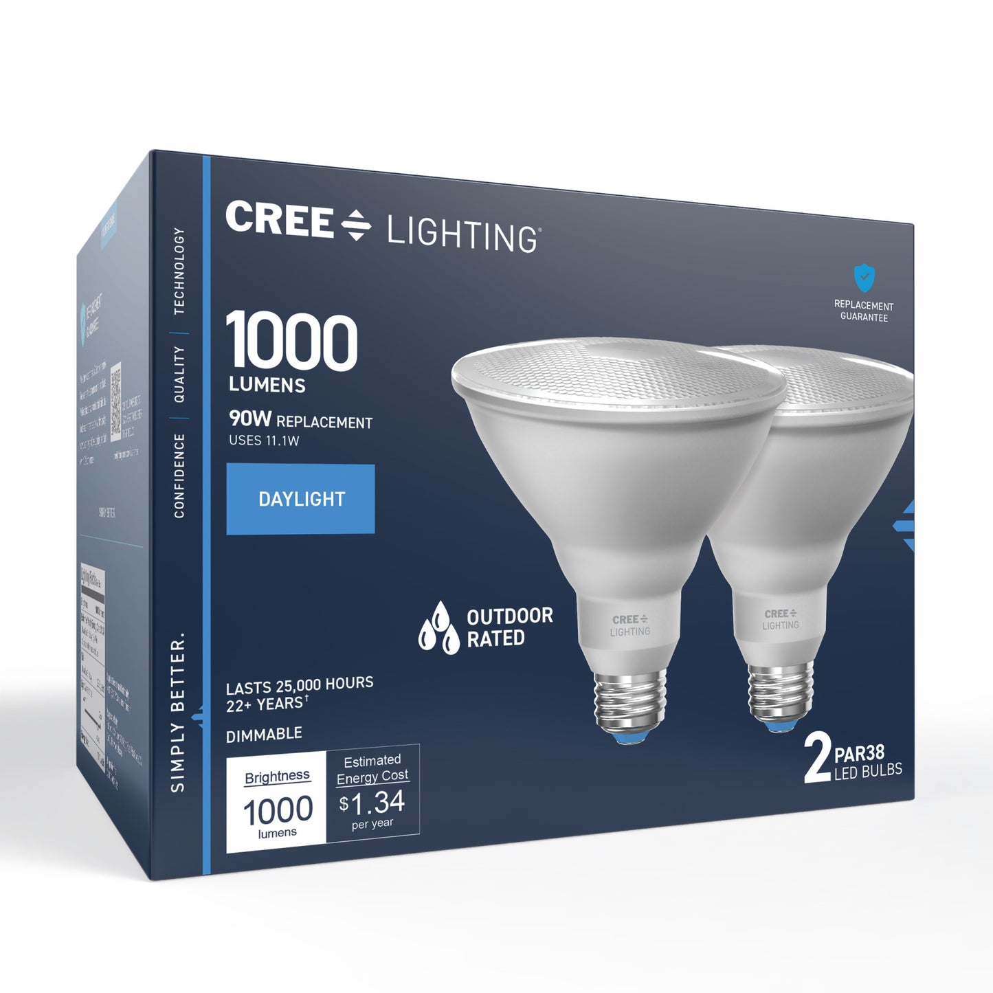 90W Replacement PAR38 Daylight Medium E26 Base Dimmable LED Light Bulb (2-Pack)