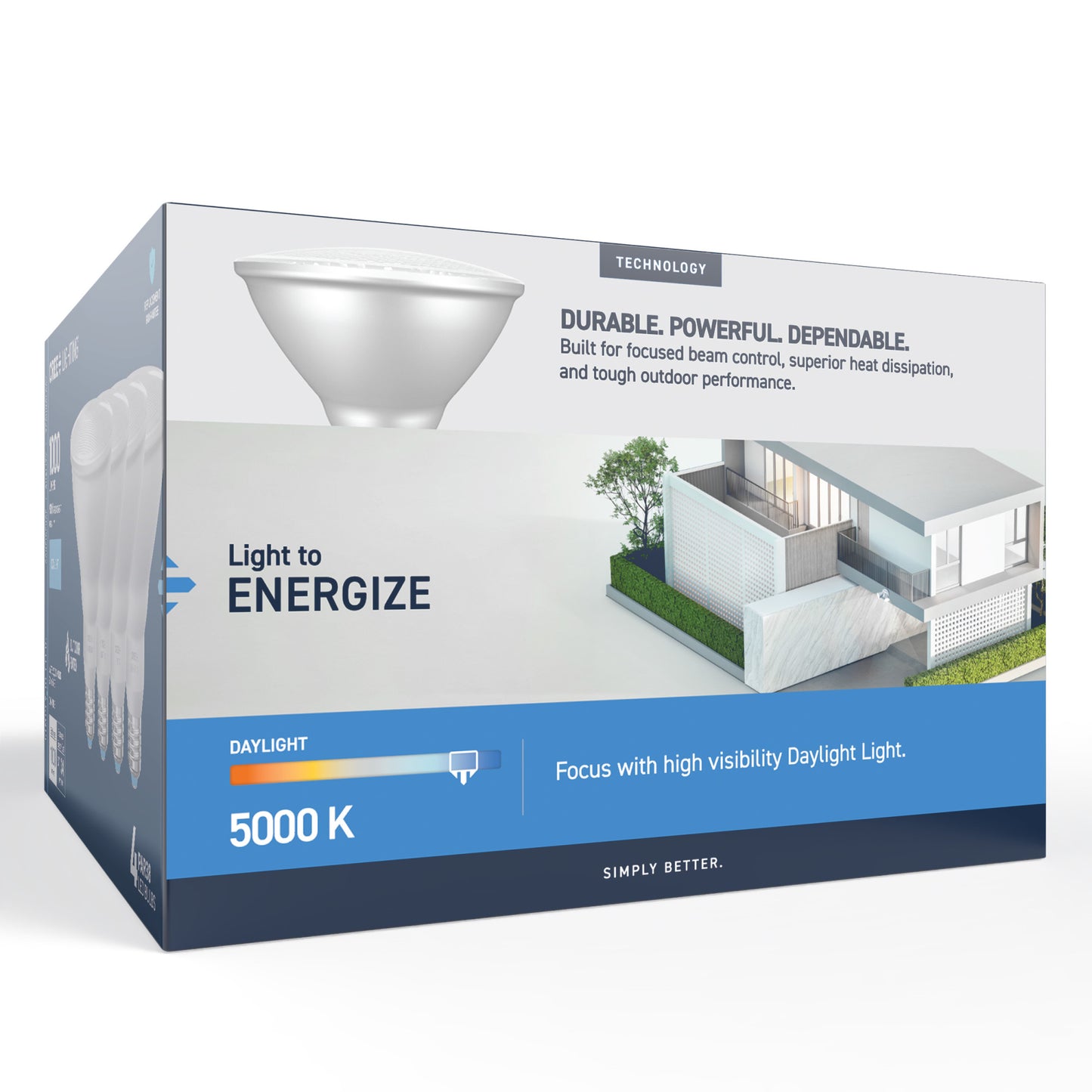 90W Replacement PAR38 Daylight Medium E26 Base Dimmable LED Light Bulb (4-Pack)