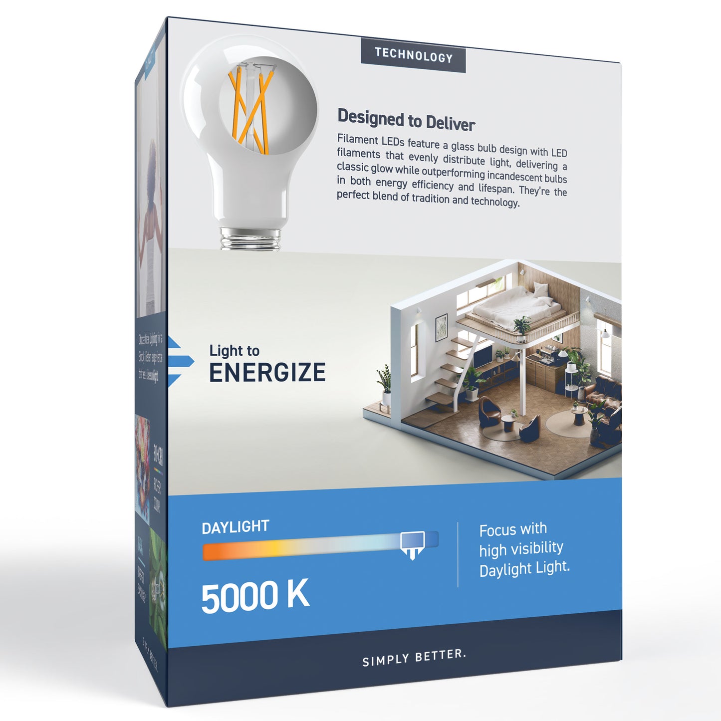 75W Replacement A19 Daylight Medium E26 Base Dimmable LED Light Bulb (4-Pack)