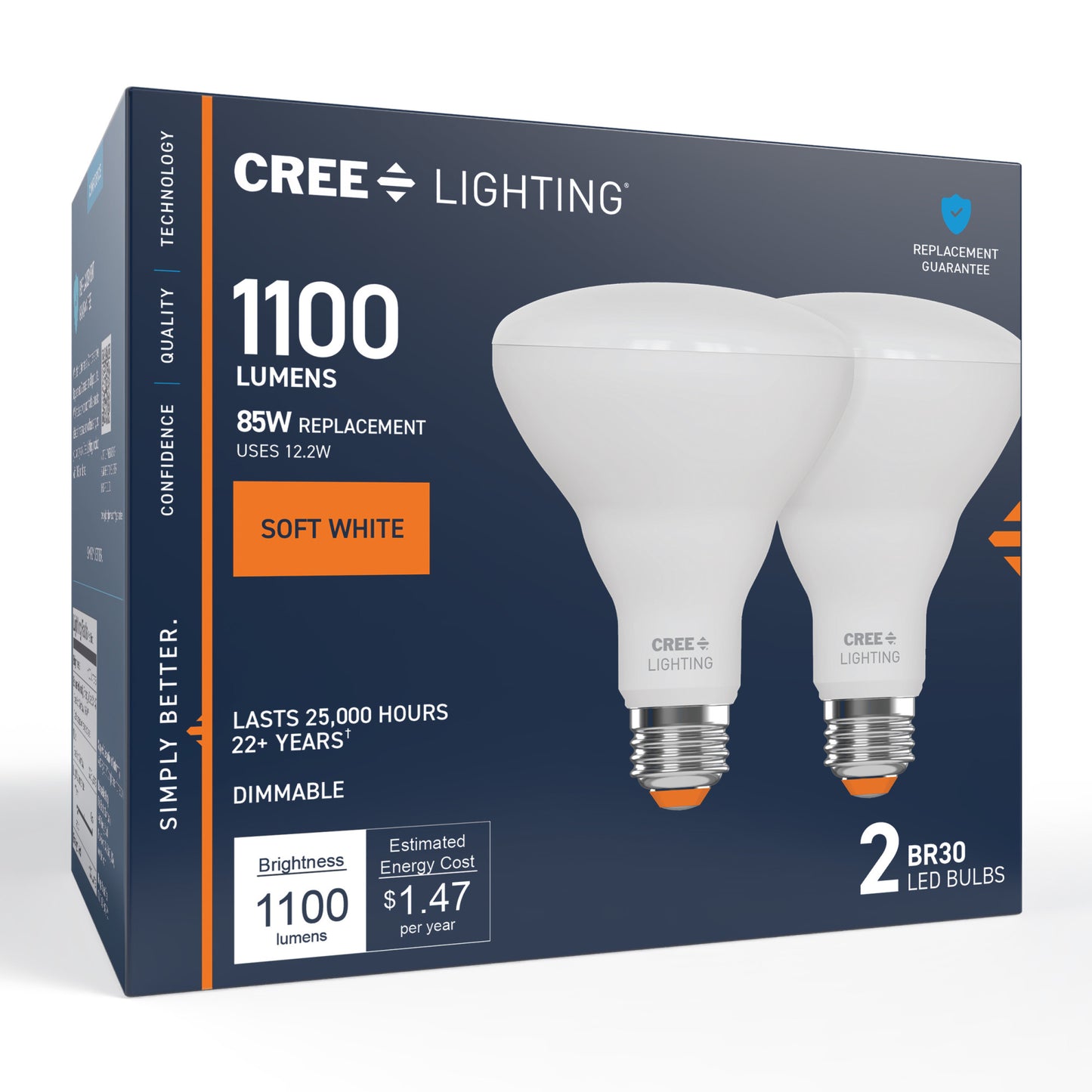 85W Replacement BR30 Soft White Medium E26 Base Dimmable LED Light Bulb (2-Pack)