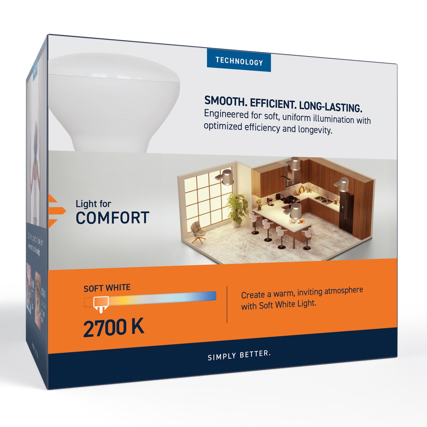 85W Replacement BR30 Soft White Medium E26 Base Dimmable LED Light Bulb (2-Pack)