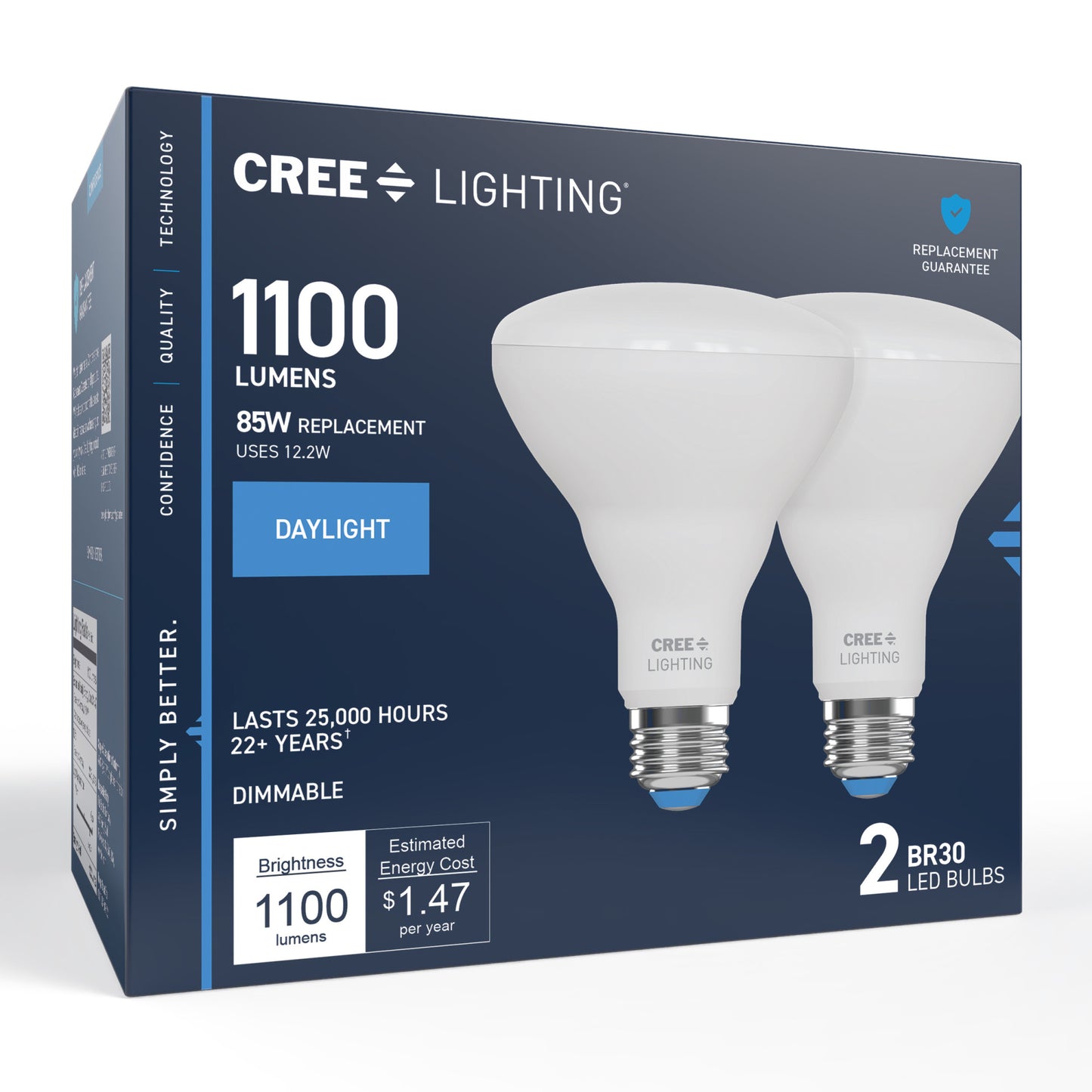 85W Replacement BR30 Daylight Medium E26 Base Dimmable LED Light Bulb (2-Pack)