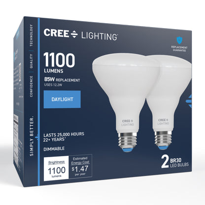85W Replacement BR30 Daylight Medium E26 Base Dimmable LED Light Bulb (2-Pack)